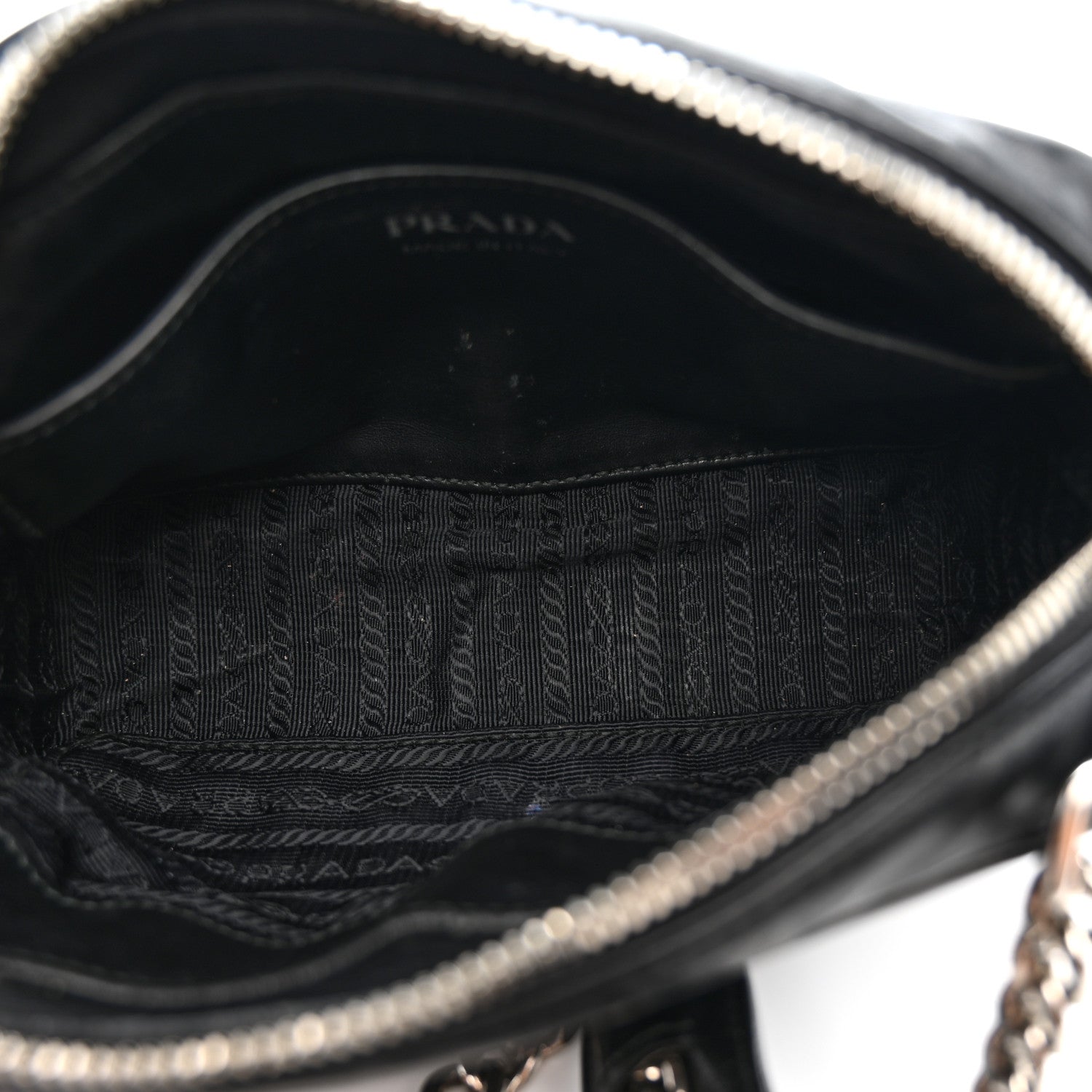 Prada Soft Calfskin Diagramme Camera Bag Black