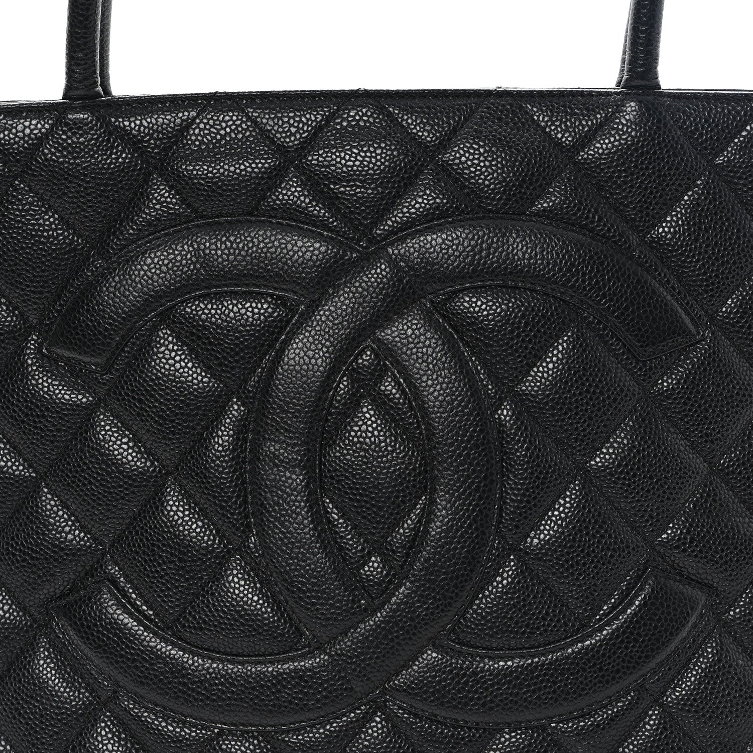 Chanel Caviar Quilted Medallion Tote Black
