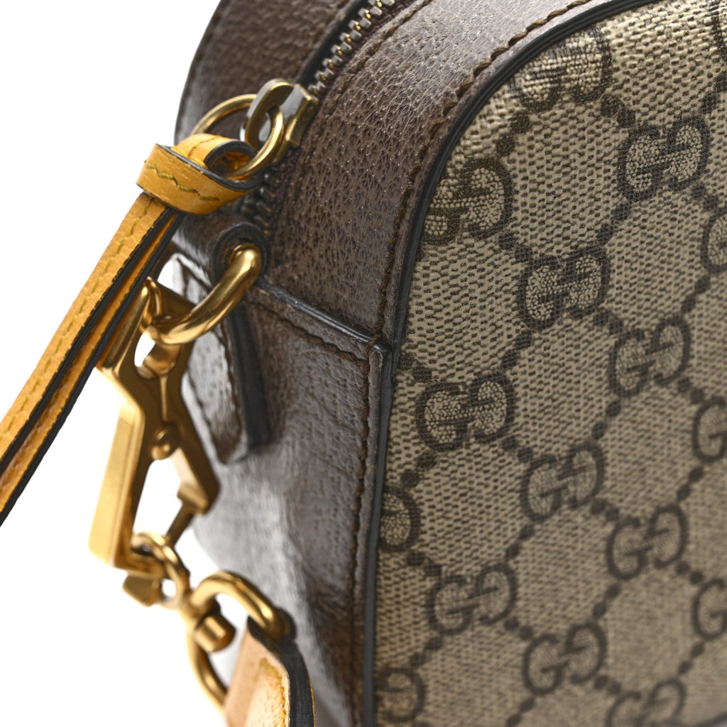 Gucci GG Supreme Monogram Web Neo Vintage Shoulder Bag Beige New Acero Crop