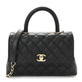 Chanel Caviar Quilted Mini Coco Handle Flap Black