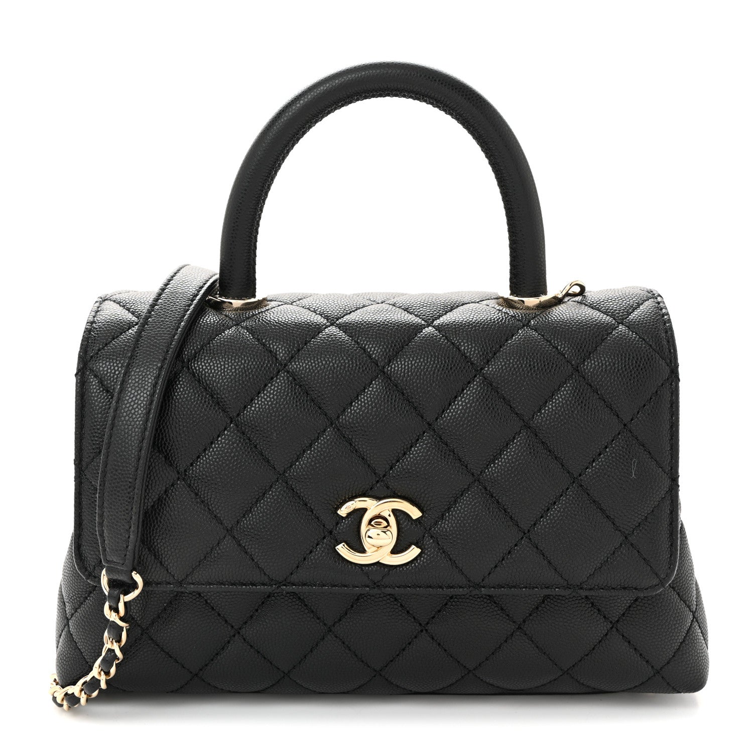 Chanel Caviar Quilted Mini Coco Handle Flap Black