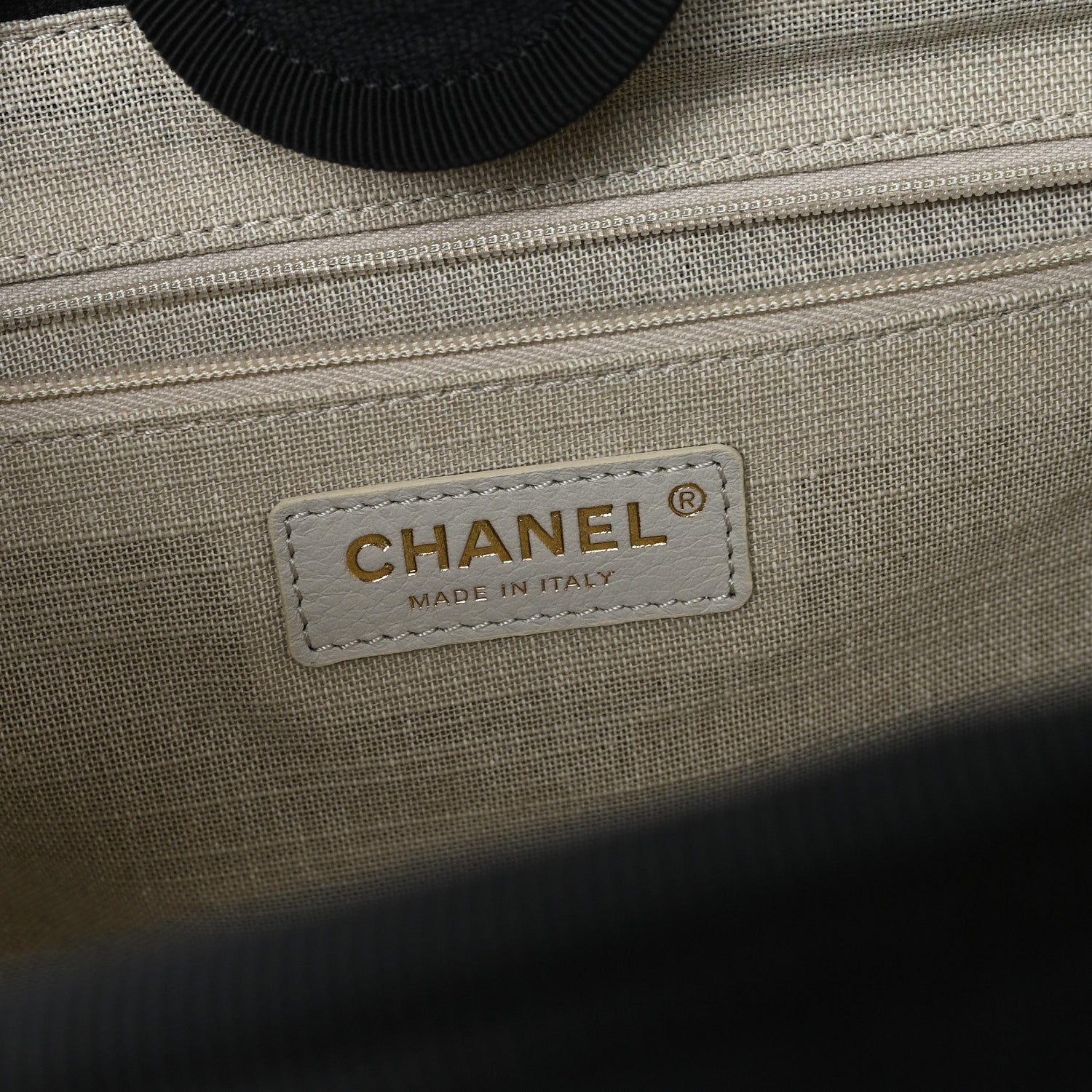 Chanel Mixed Fibers Small Deauville Tote Black
