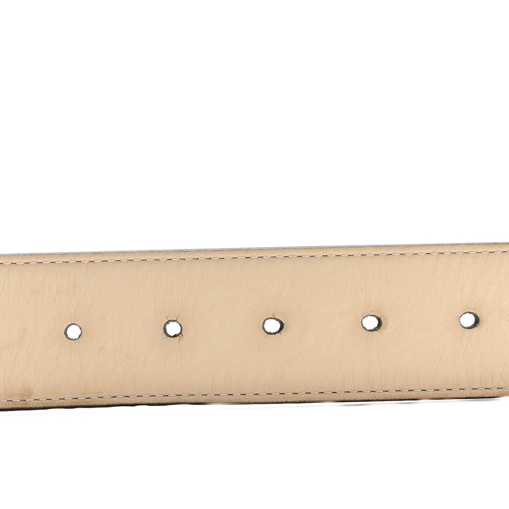 Gucci Calfskin Double G 40mm Belt 85 34 Mystic White