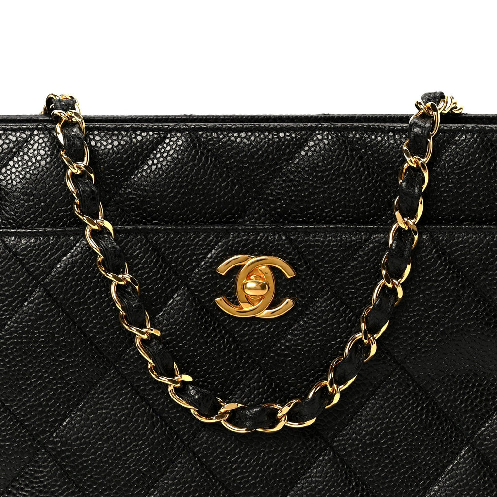 Chanel Caviar Quilted Shoulder Bag Black