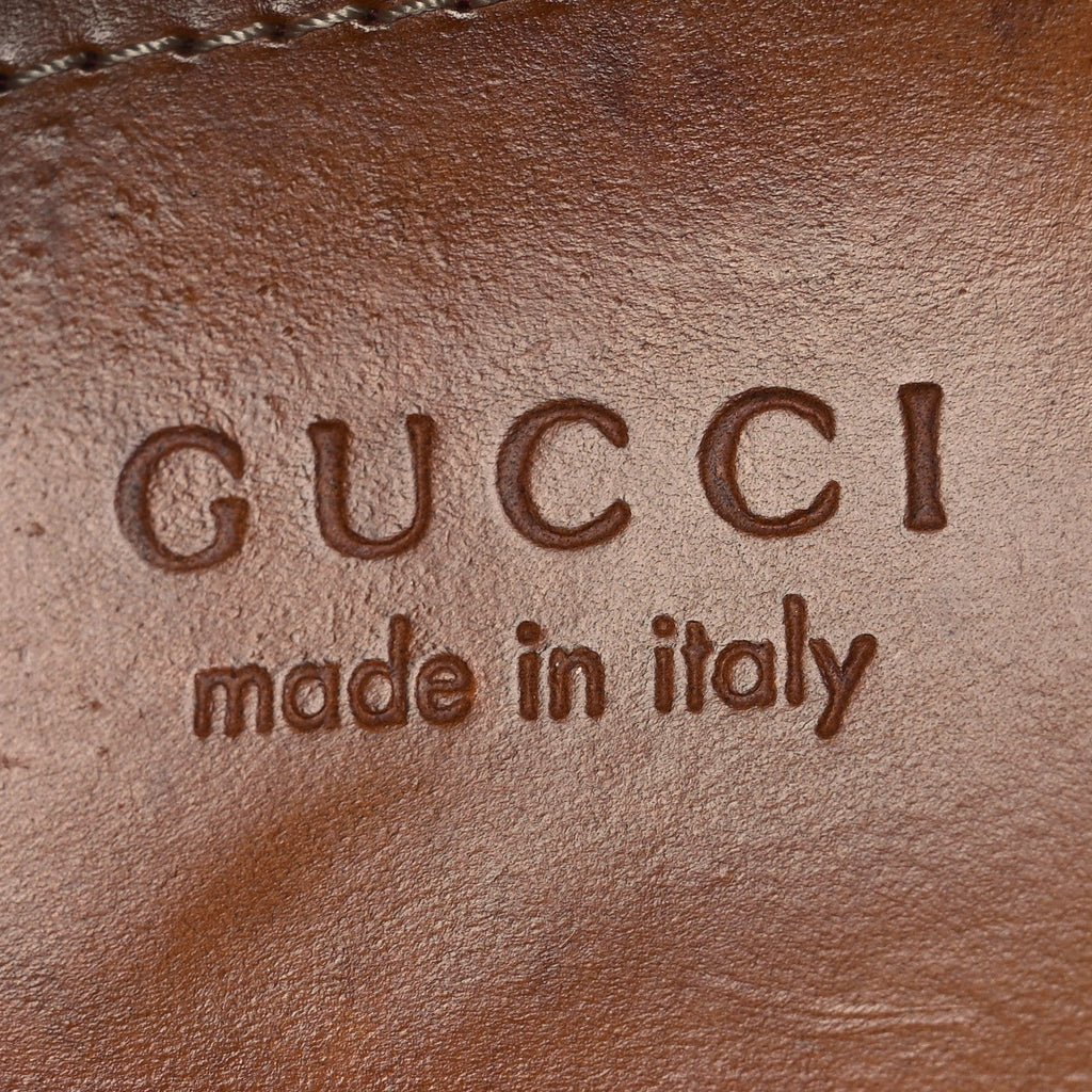 Gucci Road Calfskin Web Mens Horsebit Driver Loafers 9 Maritime