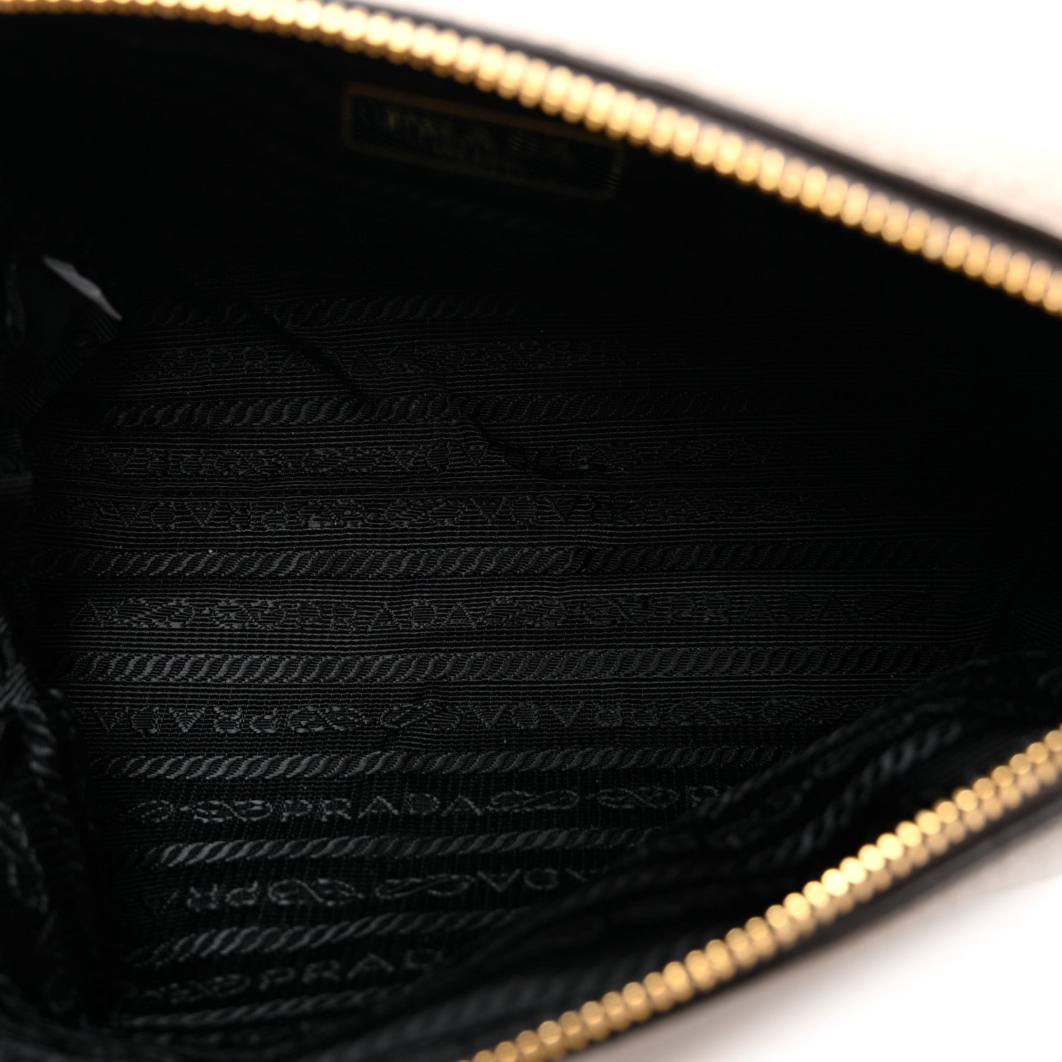Prada Vitello Daino Cosmetic Pouch Argilla