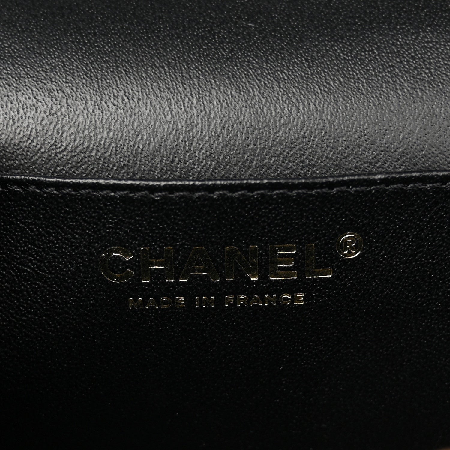 Chanel Lambskin Flat Quilted Knock On Wood Large Vanity Case Black