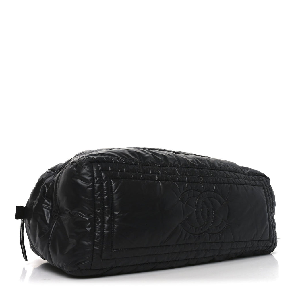 Chanel Nylon Coco Cocoon Large Reversible Tote Black