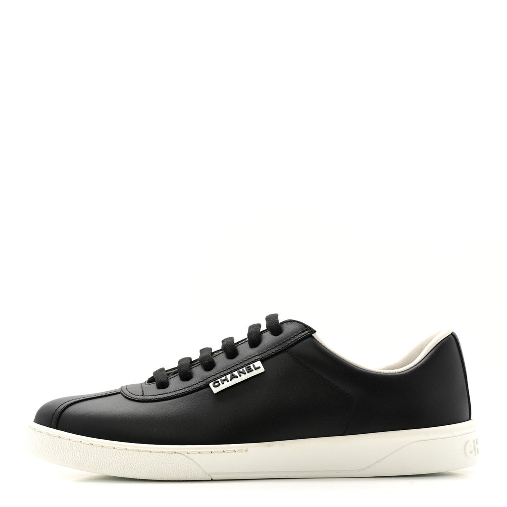 Calfskin CC Uniform Womens Sneakers 40 Black