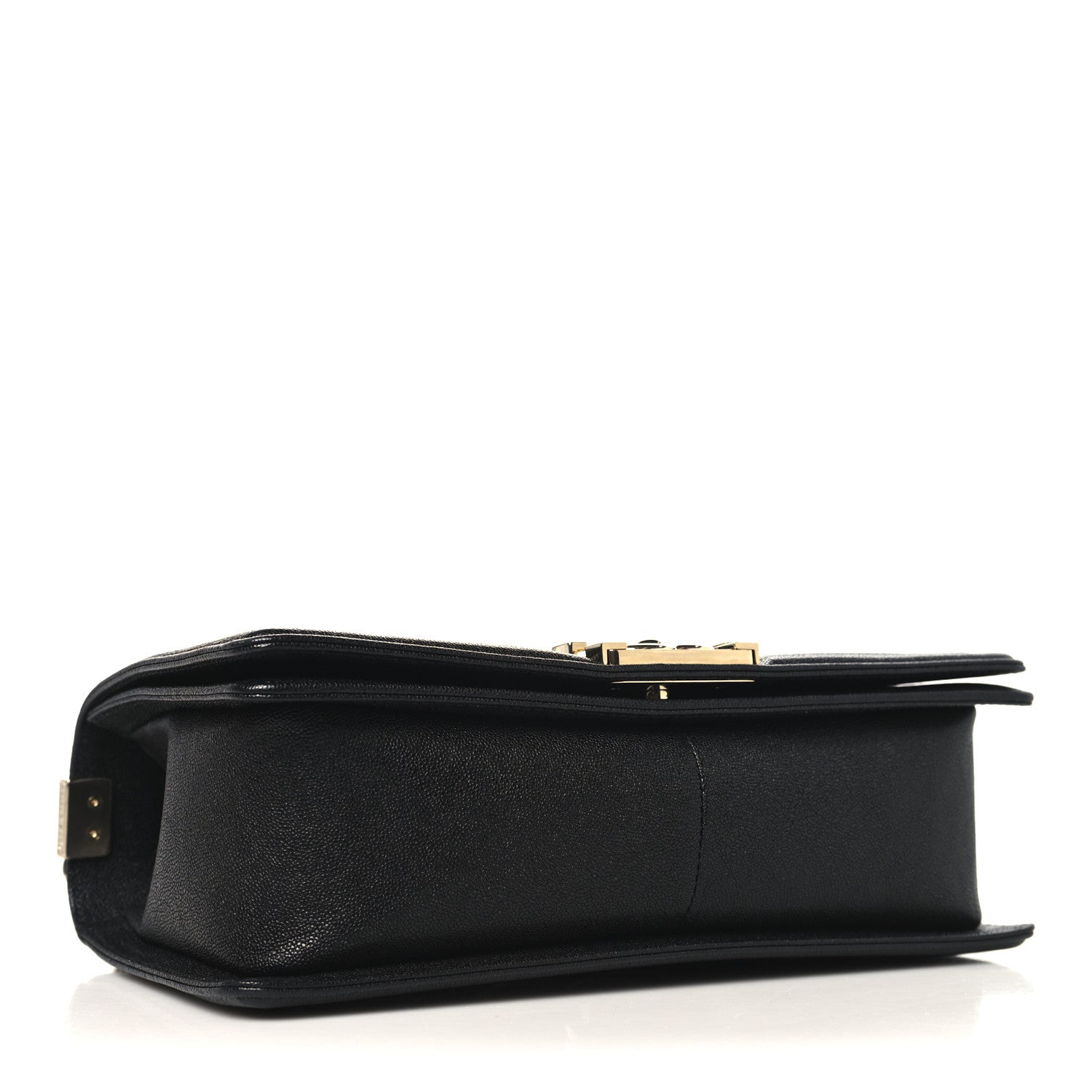 Chanel Caviar Chevron Quilted Medium Boy Flap Black