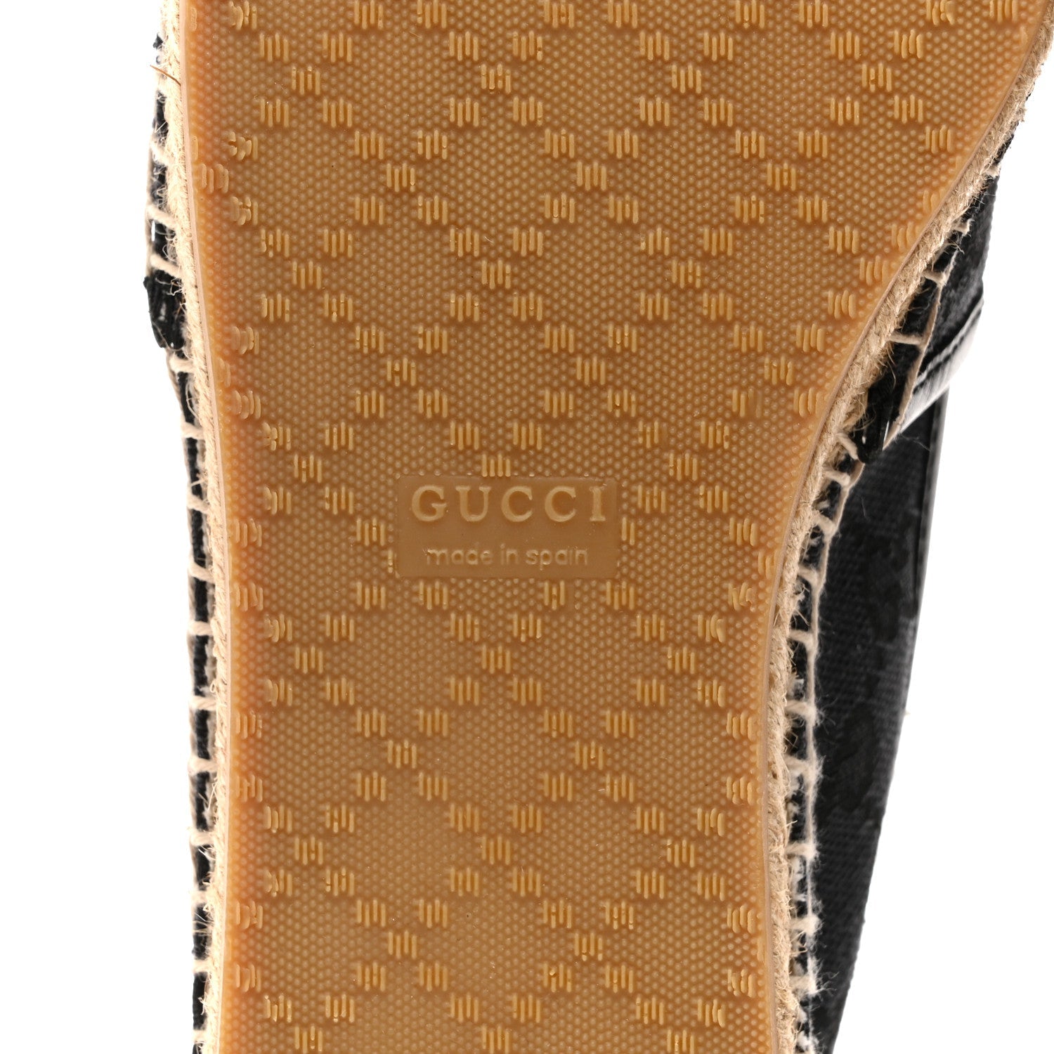 Gucci Monogram Espadrilles 37 Black