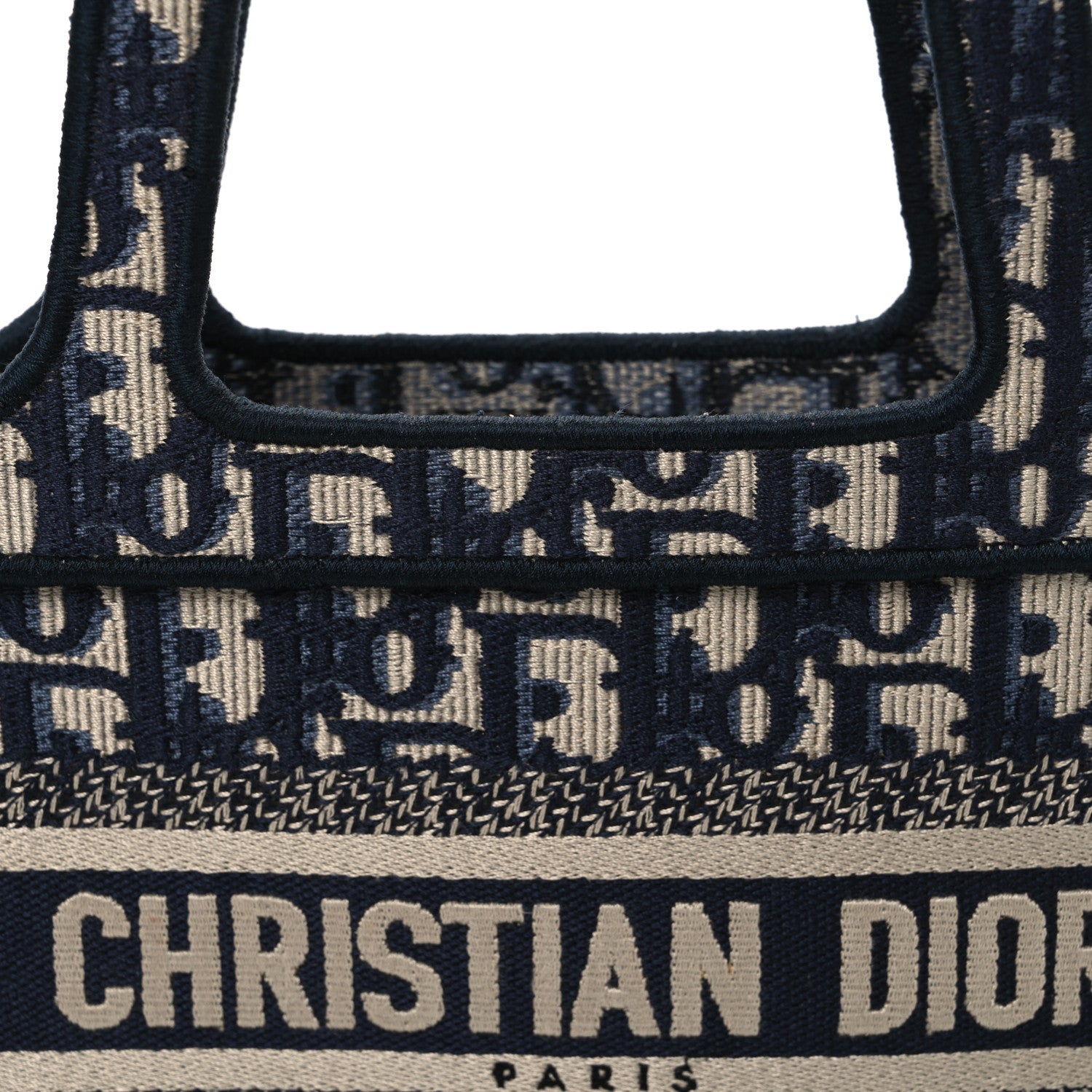 Christian Dior Oblique Mini Book Tote Blue Multicolor