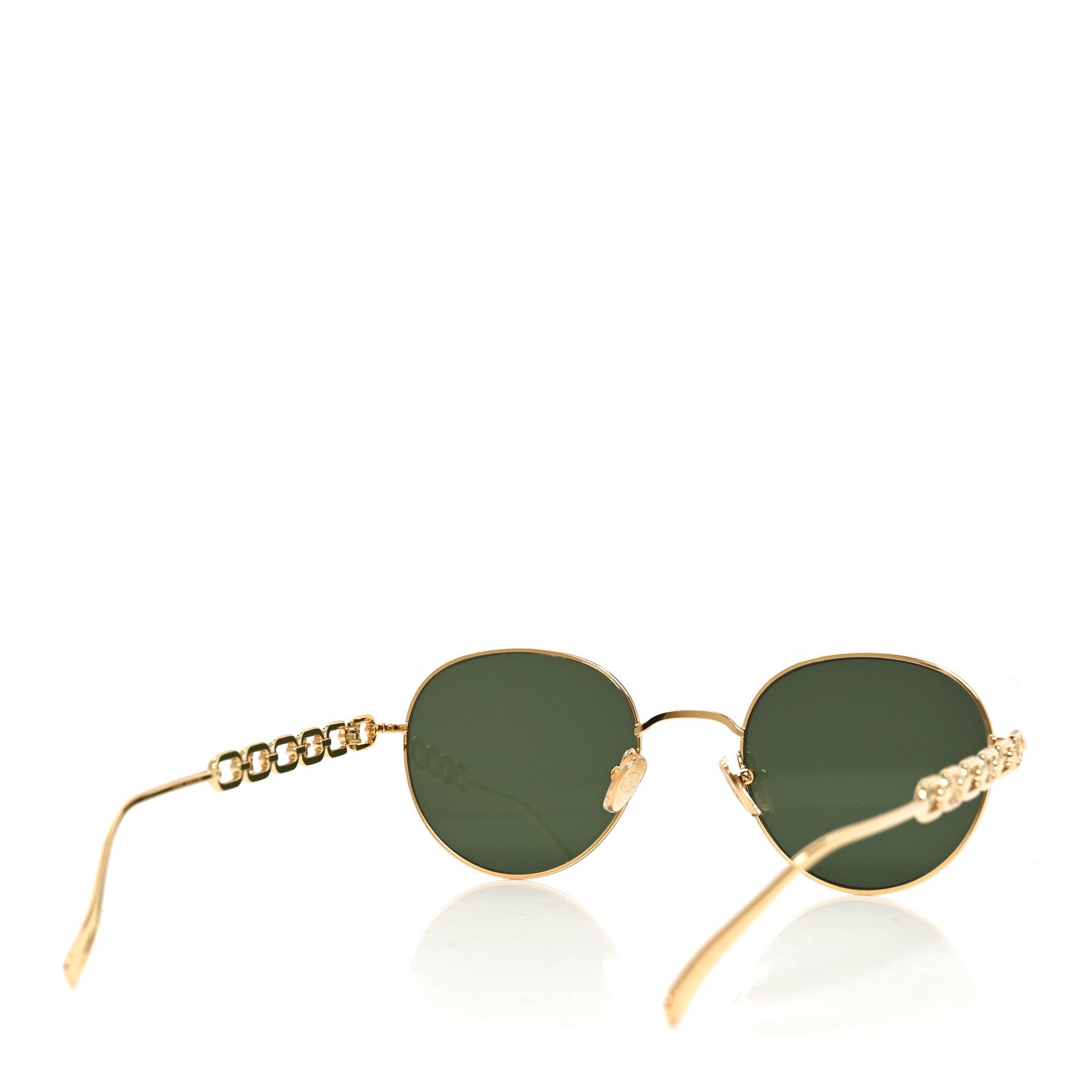Louis Vuitton Metal My LV Chain Round Sunglasses Z2475U Gold