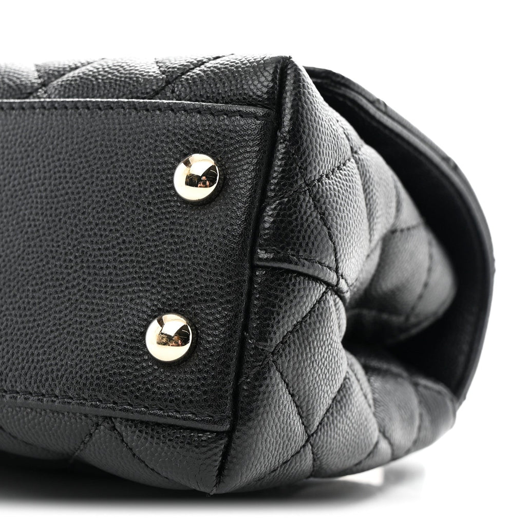 Chanel Caviar Quilted Extra Mini Coco Handle Flap Black