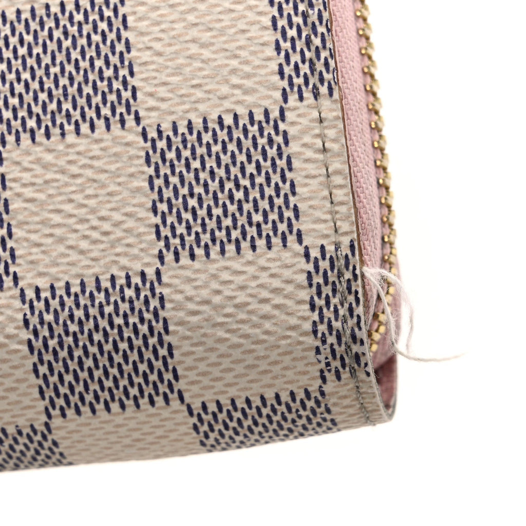 Louis Vuitton Damier Azur Zippy Wallet Rose Ballerine