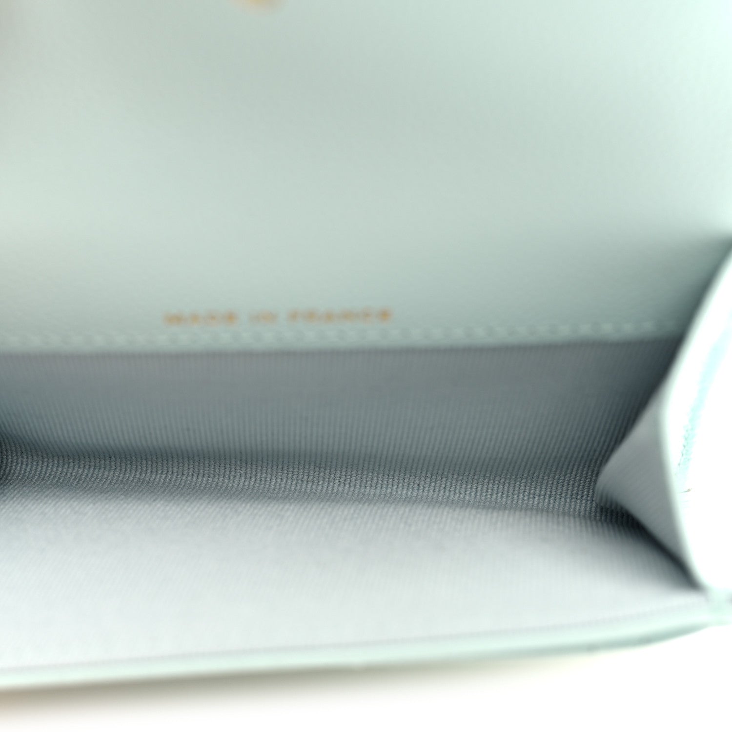 Caviar Quilted Flap Card Holder Wallet Light Blue