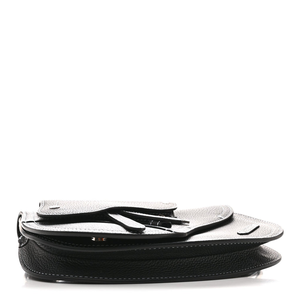 Christian Dior X KAWS Grained Calfskin Saddle Pouch Black