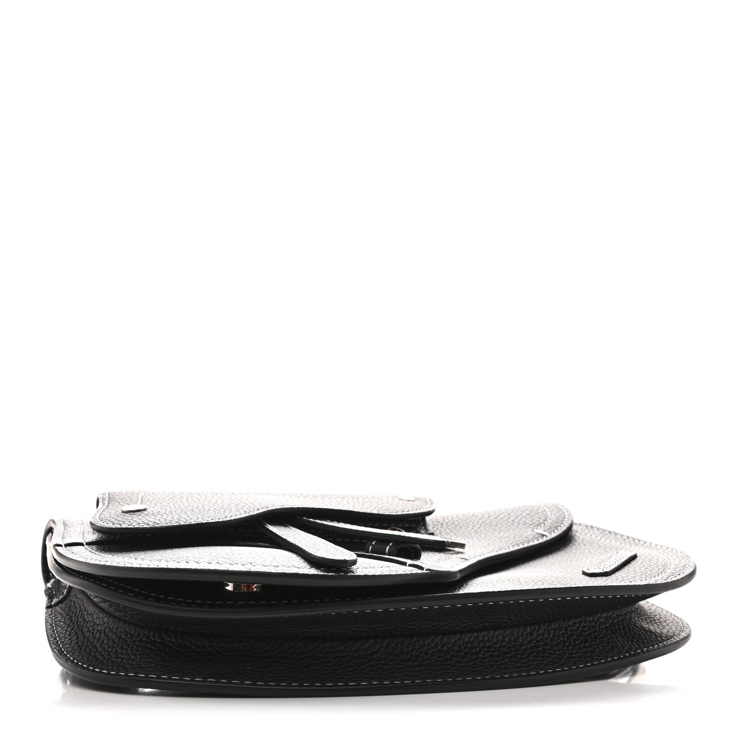 Christian Dior X KAWS Grained Calfskin Saddle Pouch Black