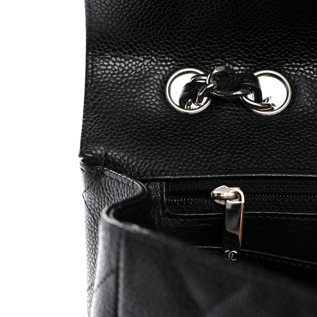 Chanel Caviar Quilted Jumbo Single Flap Black