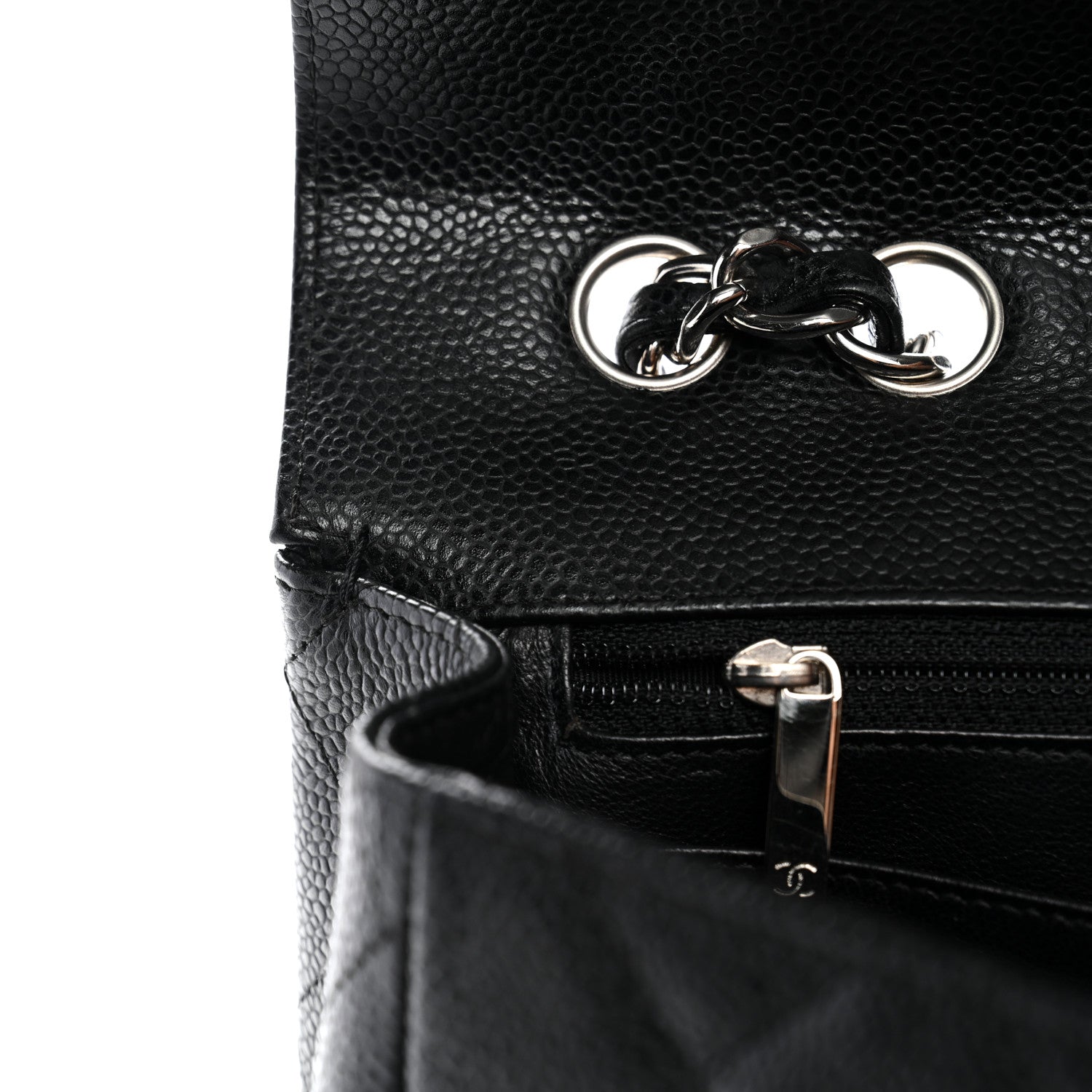 Chanel Caviar Quilted Jumbo Single Flap Black