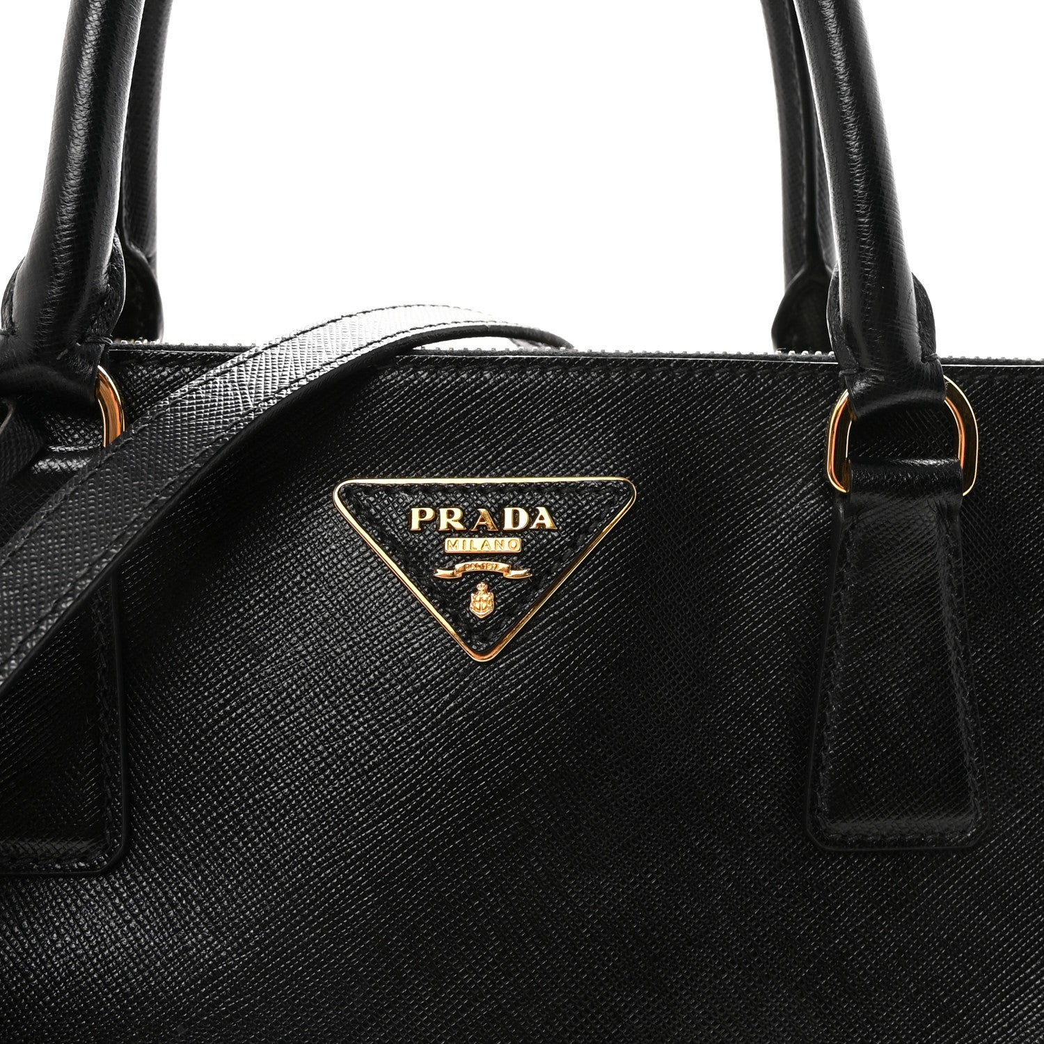Prada Saffiano Lux Medium Galleria Double Zip Tote Black