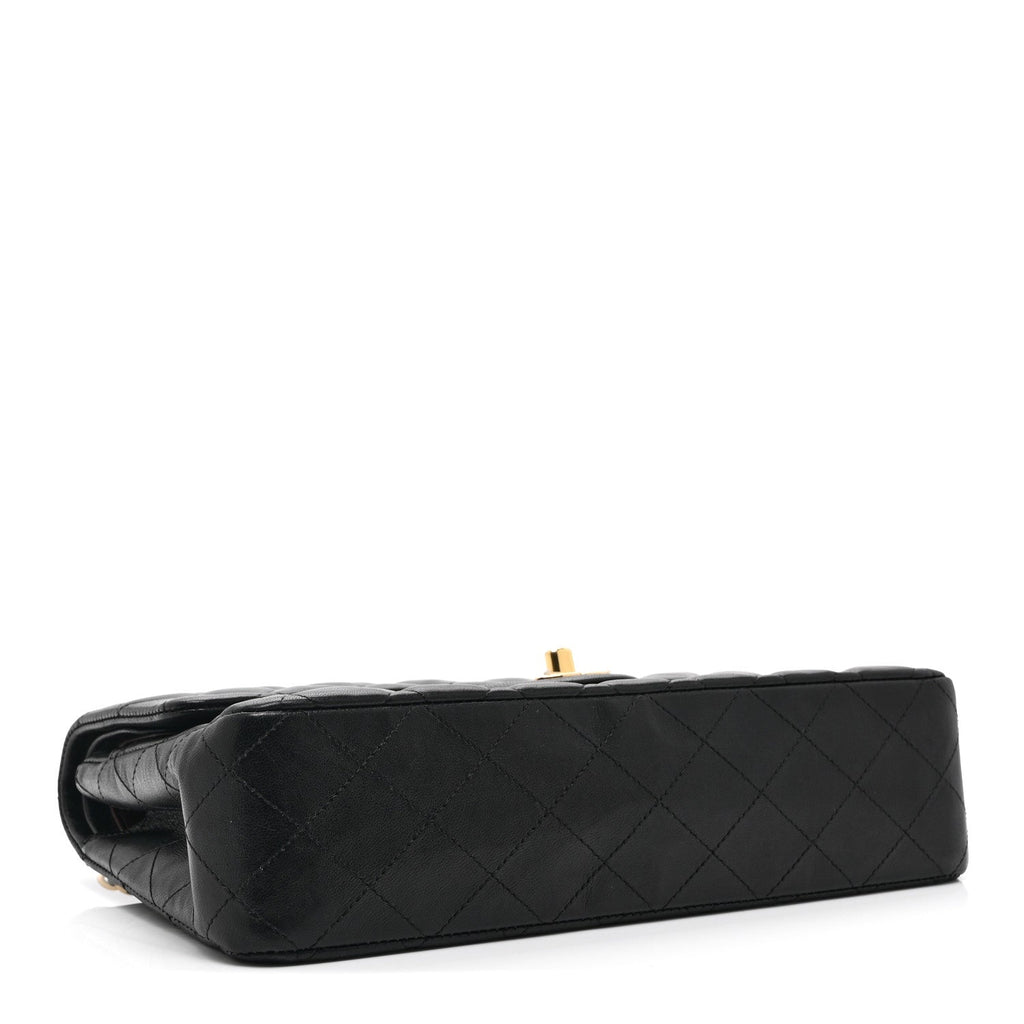 Chanel Lambskin Quilted Medium Double Flap Black