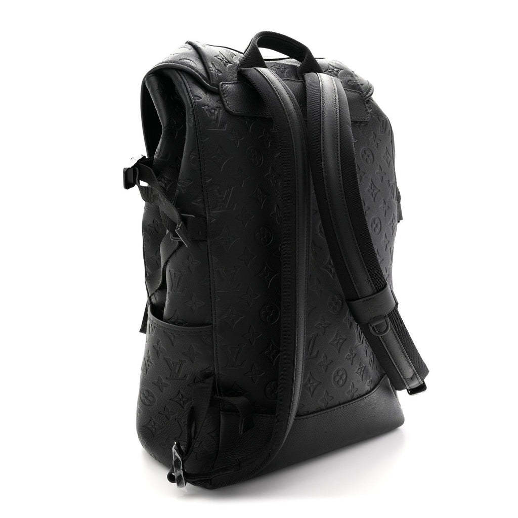 Louis Vuitton Calfskin Monogram Shadow Getaway Backpack Black