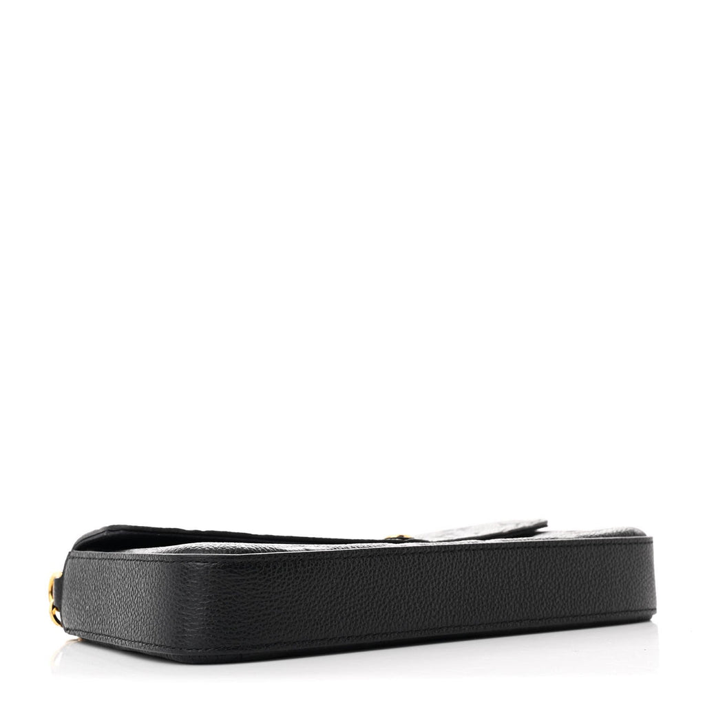 Louis Vuitton Empreinte Pochette Felicie Chain Wallet Black