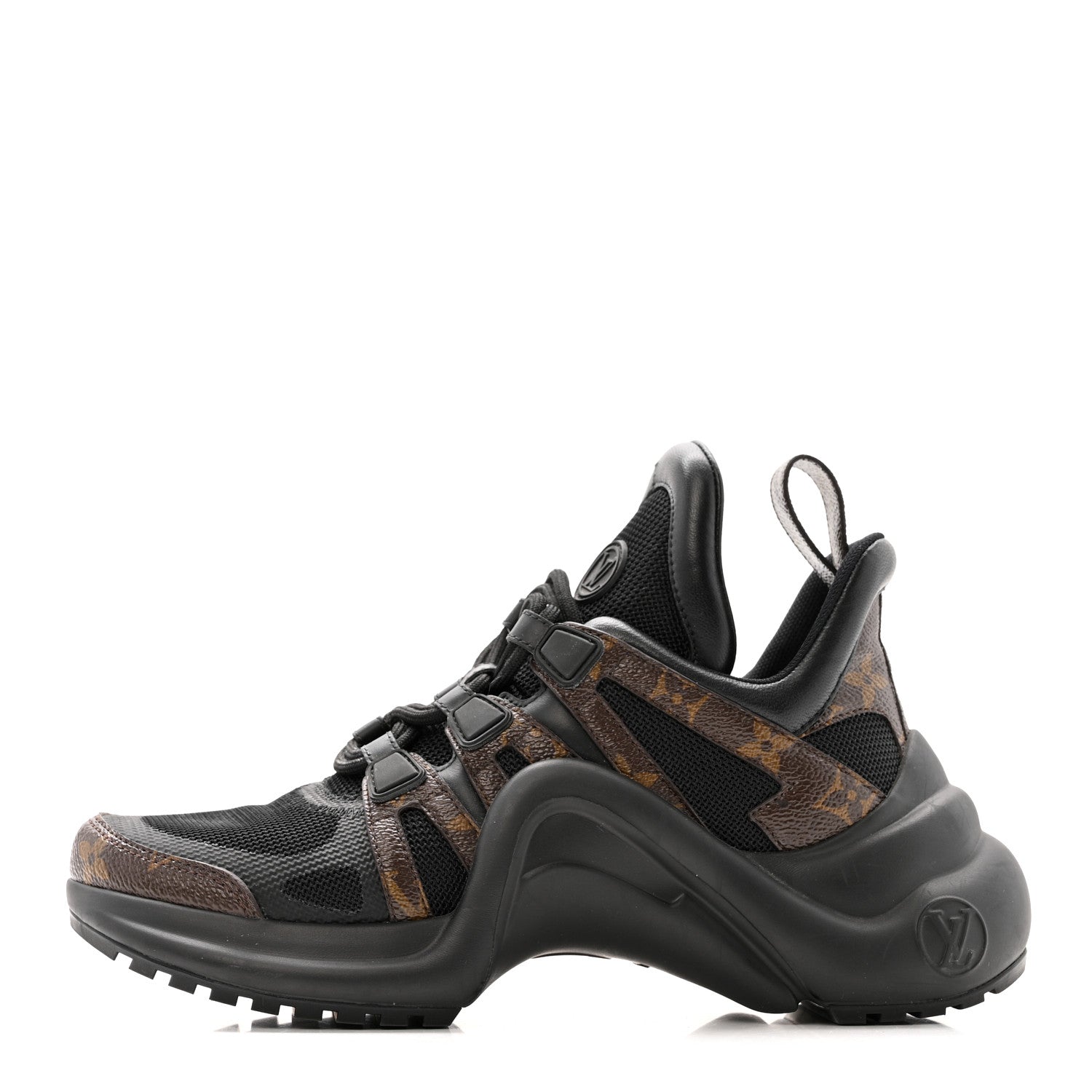 Louis Vuitton Calfskin Patent Monogram LV Archlight Sneakers 36 Black