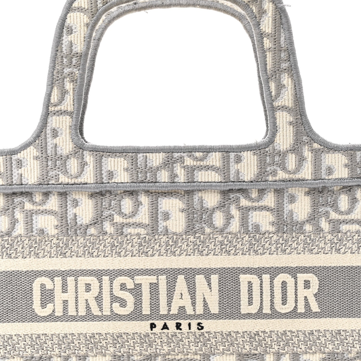 Christian Dior Oblique Mini Book Tote Grey Multicolor