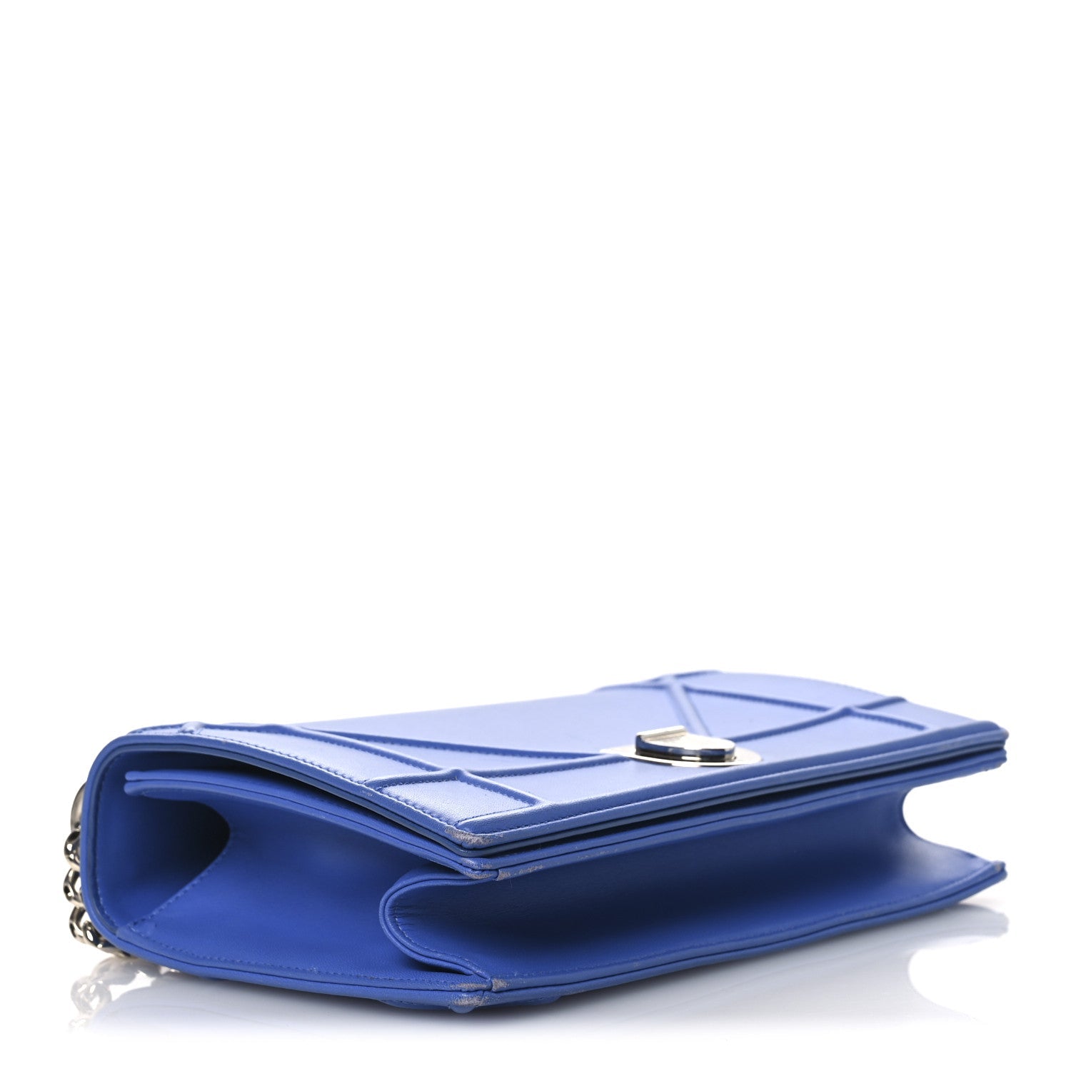 Christian Dior Smooth Calfskin Medium Diorama Flap Bag Blue
