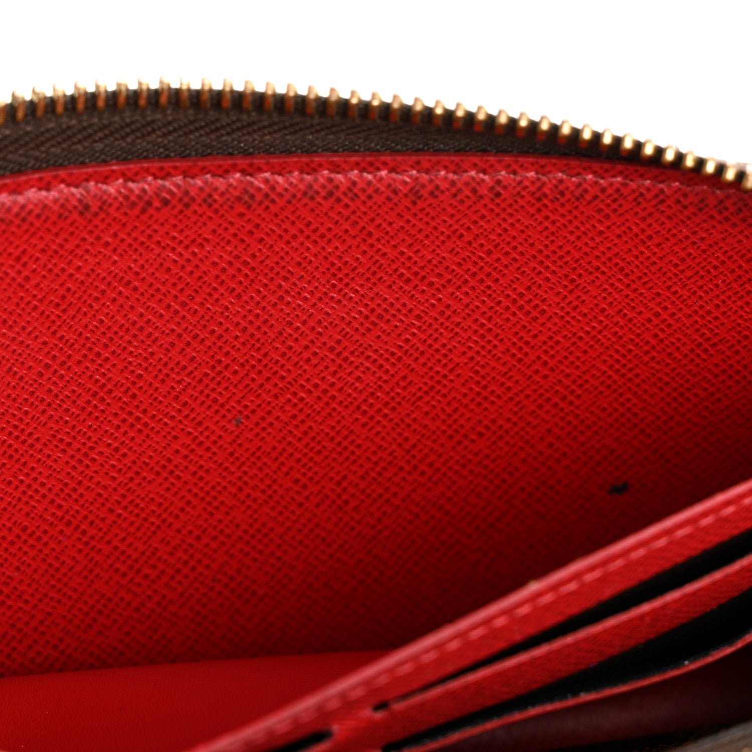 Louis Vuitton Damier Ebene Clemence Wallet Cherry