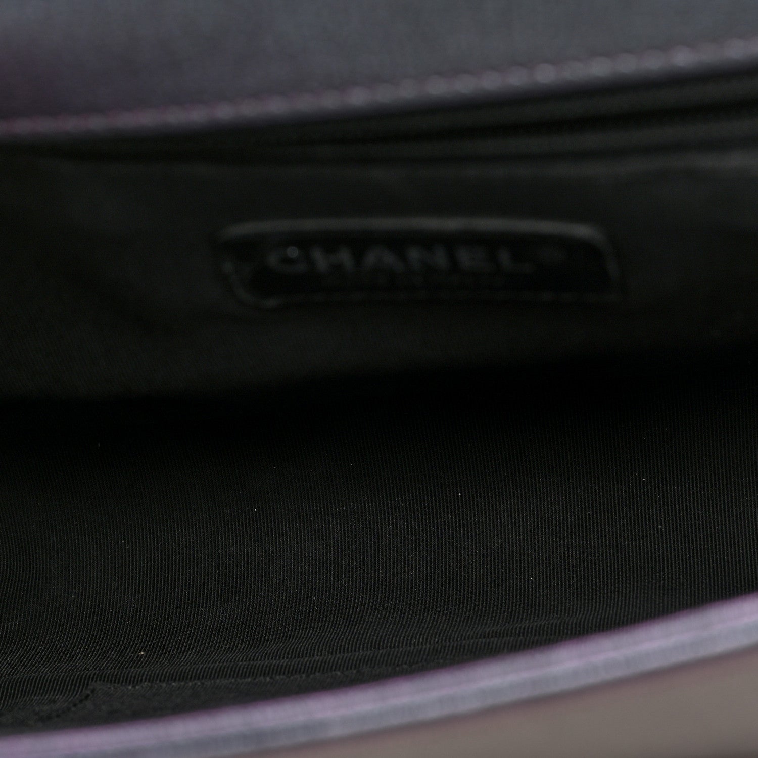 Chanel Iridescent Goatskin Quilted New Medium Boy Flap Purple