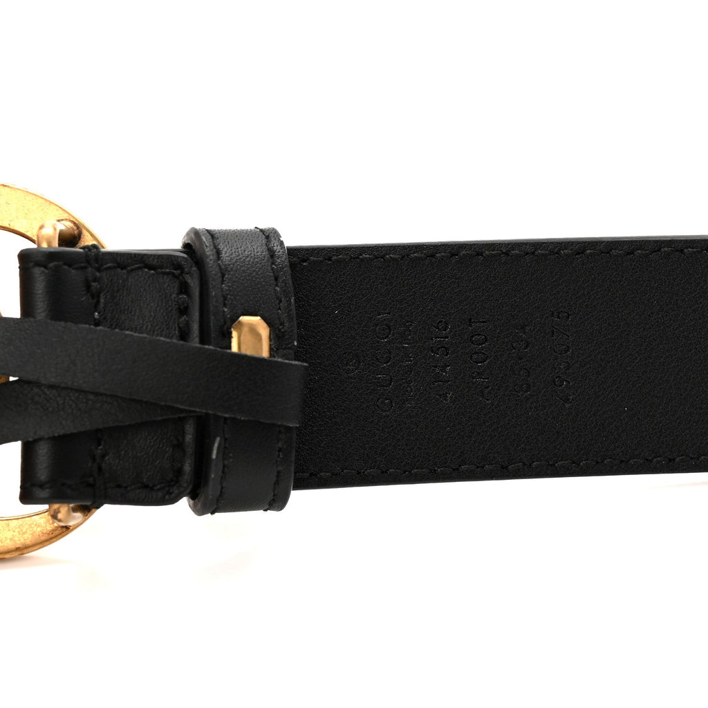 Gucci Calfskin Double G 30mm Belt 85 34 Black