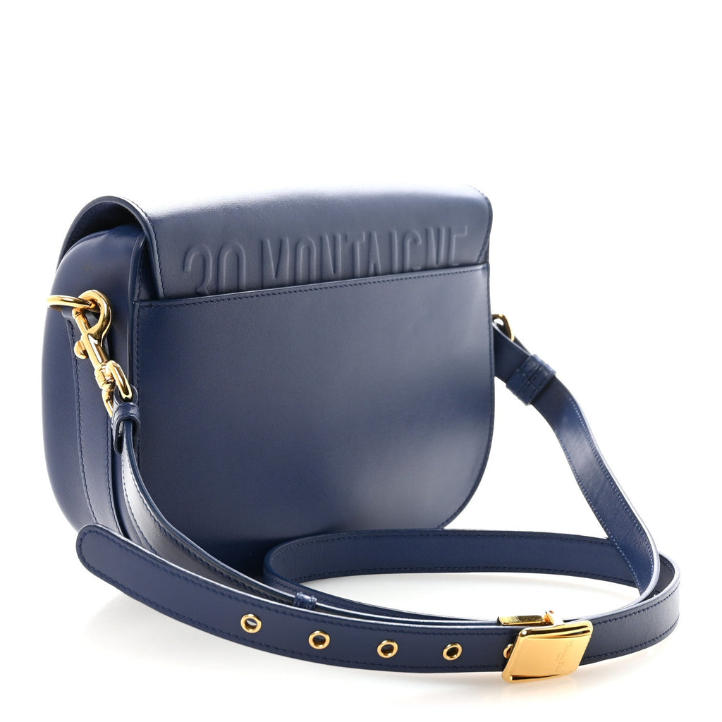 Christian Dior Box Calfskin Medium Bobby Flap Blue
