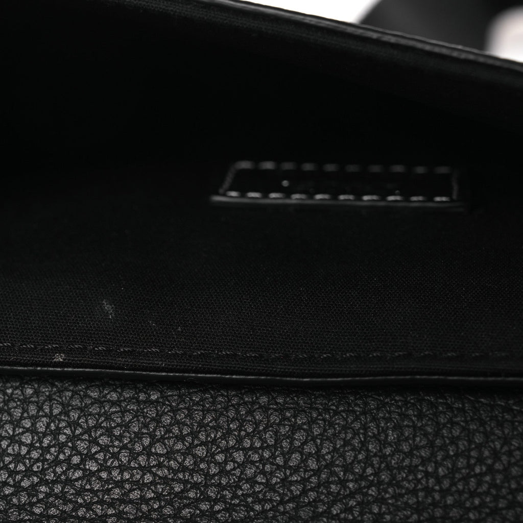 Christian Dior X KAWS Grained Calfskin Saddle Pouch Black