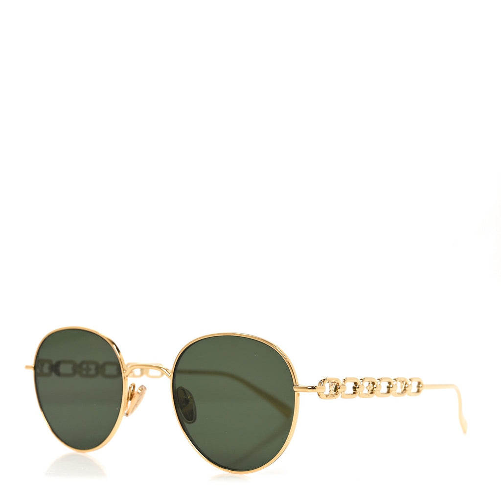 Louis Vuitton Metal My LV Chain Round Sunglasses Z2475U Gold