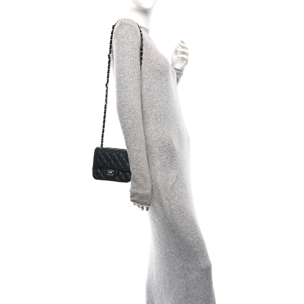 Chanel Lambskin Quilted Mini Square Flap Black