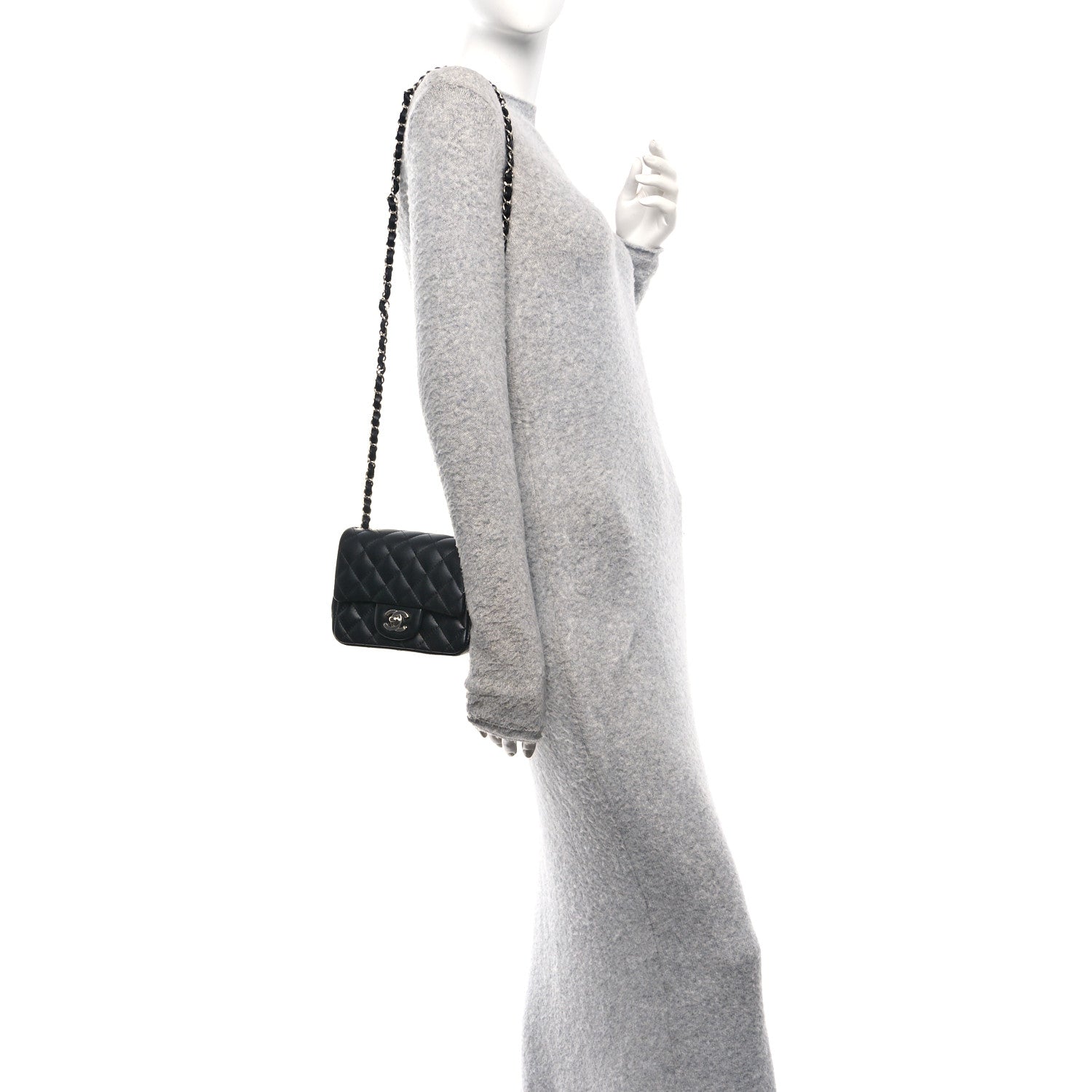 Chanel Lambskin Quilted Mini Square Flap Black