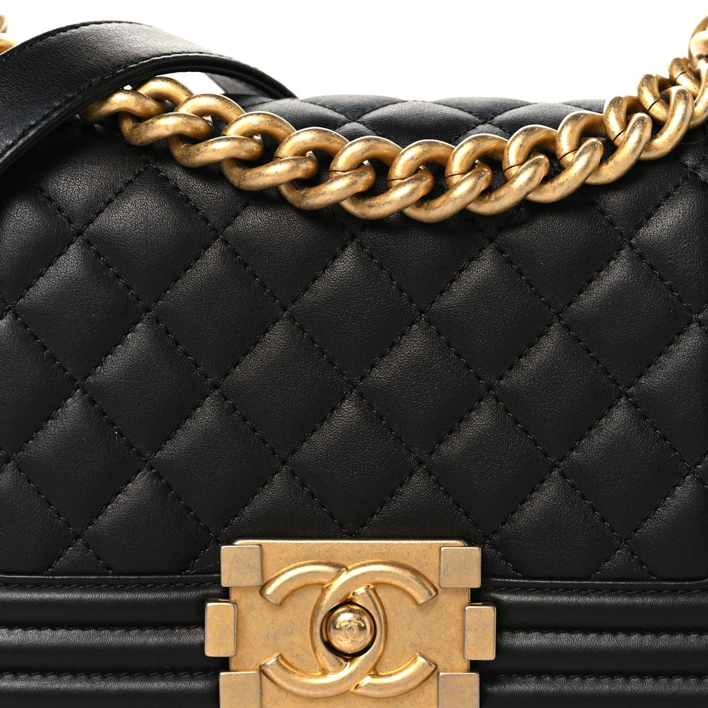 Chanel Calfskin Quilted Small Boy Flap Black