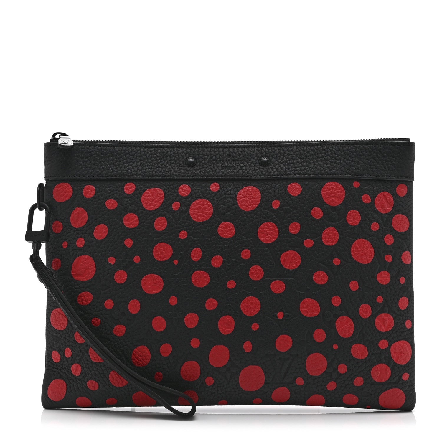 Louis Vuitton LV X YK Taurillon Monogram Pochette To-Go Black Red