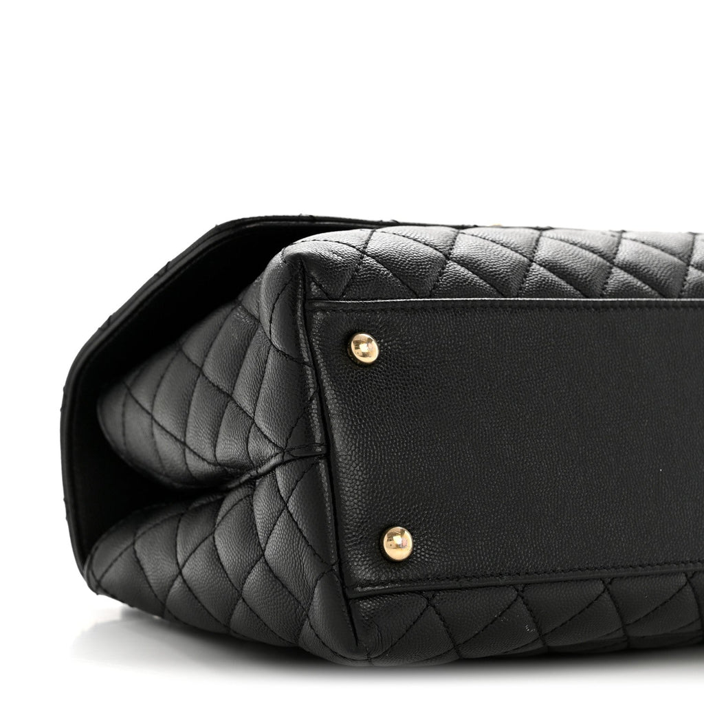 Chanel Caviar Quilted Small Coco Handle Flap Black