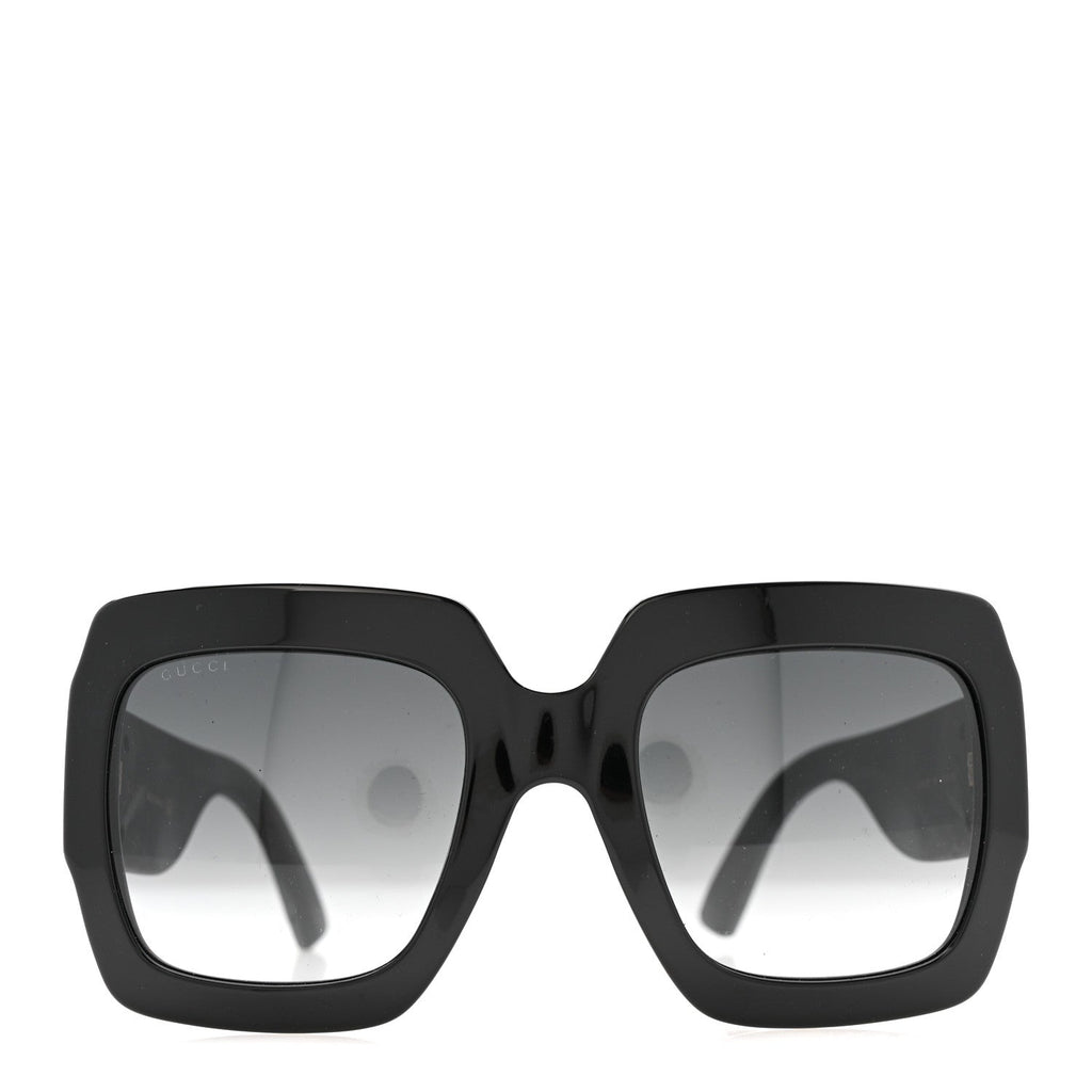 Gucci Square Frame GG0102S Sunglasses Glitter Black