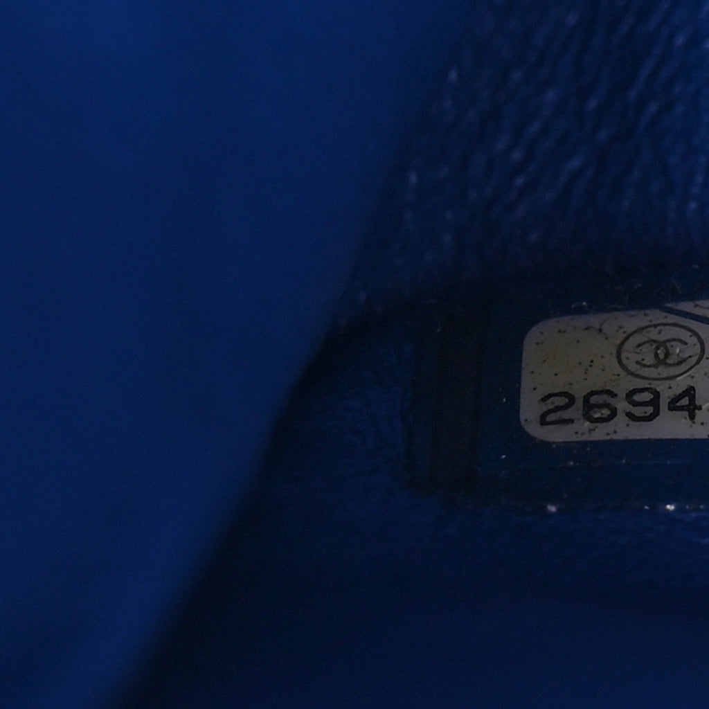 Chanel Lambskin Quilted Medium Double Flap Blue