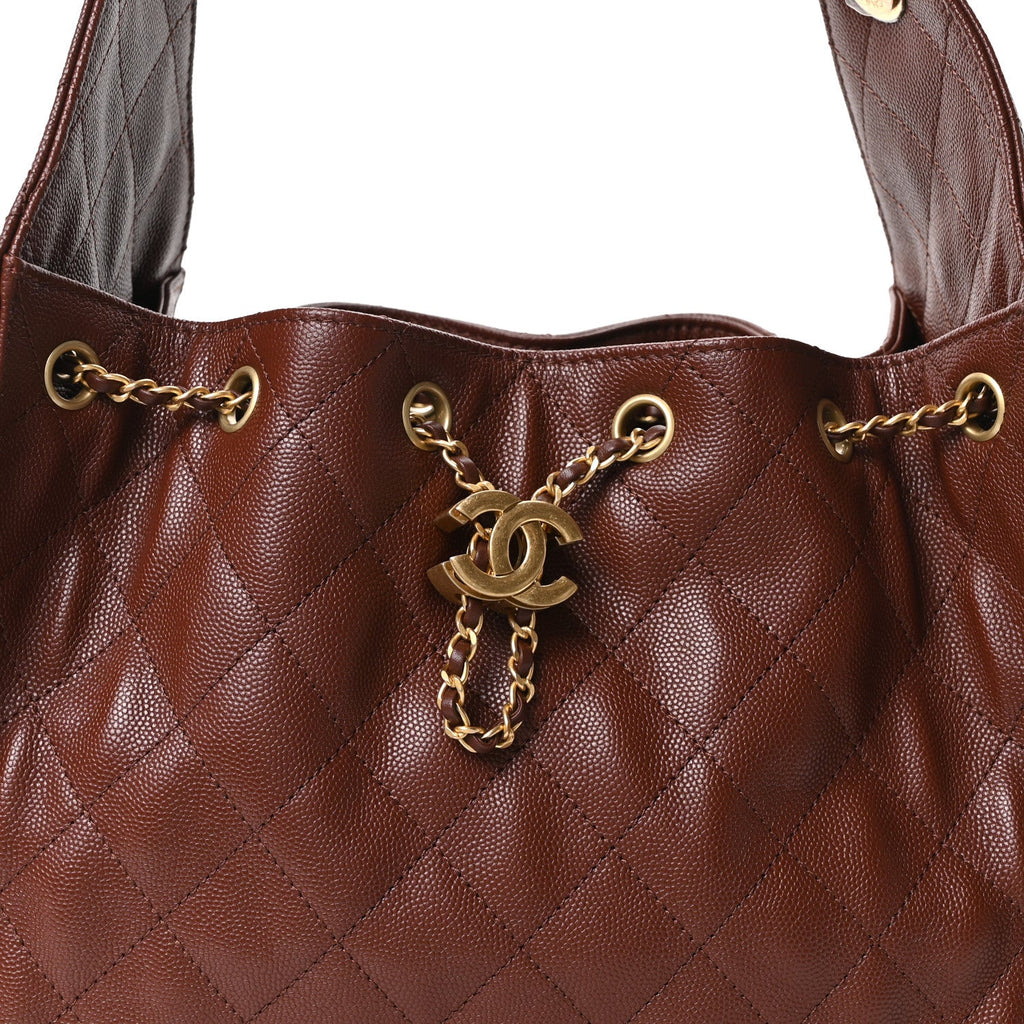 Chanel Caviar Quilted Small Chanel 25 Handbag Brown