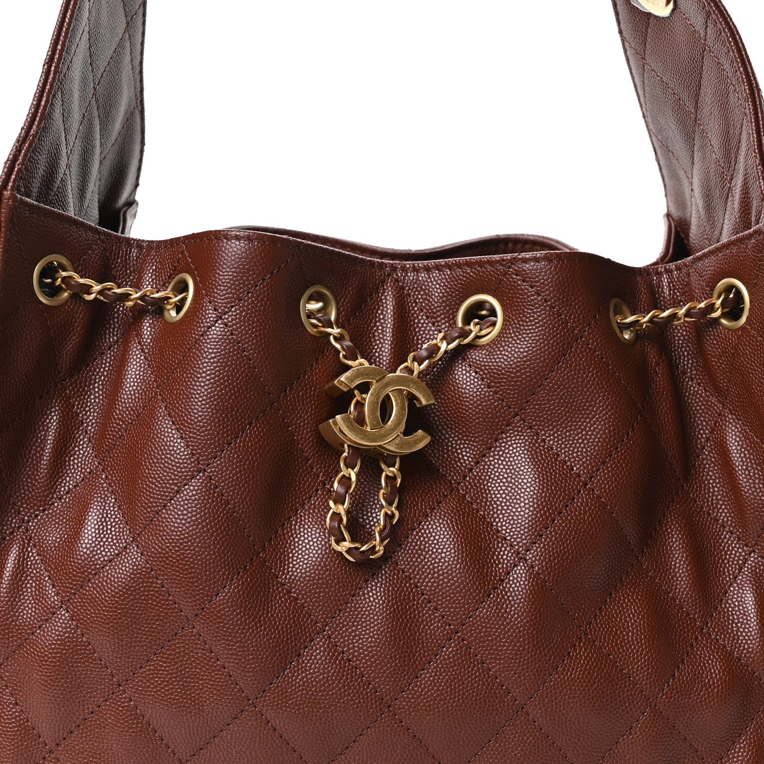 Chanel Caviar Quilted Small Chanel 25 Handbag Brown