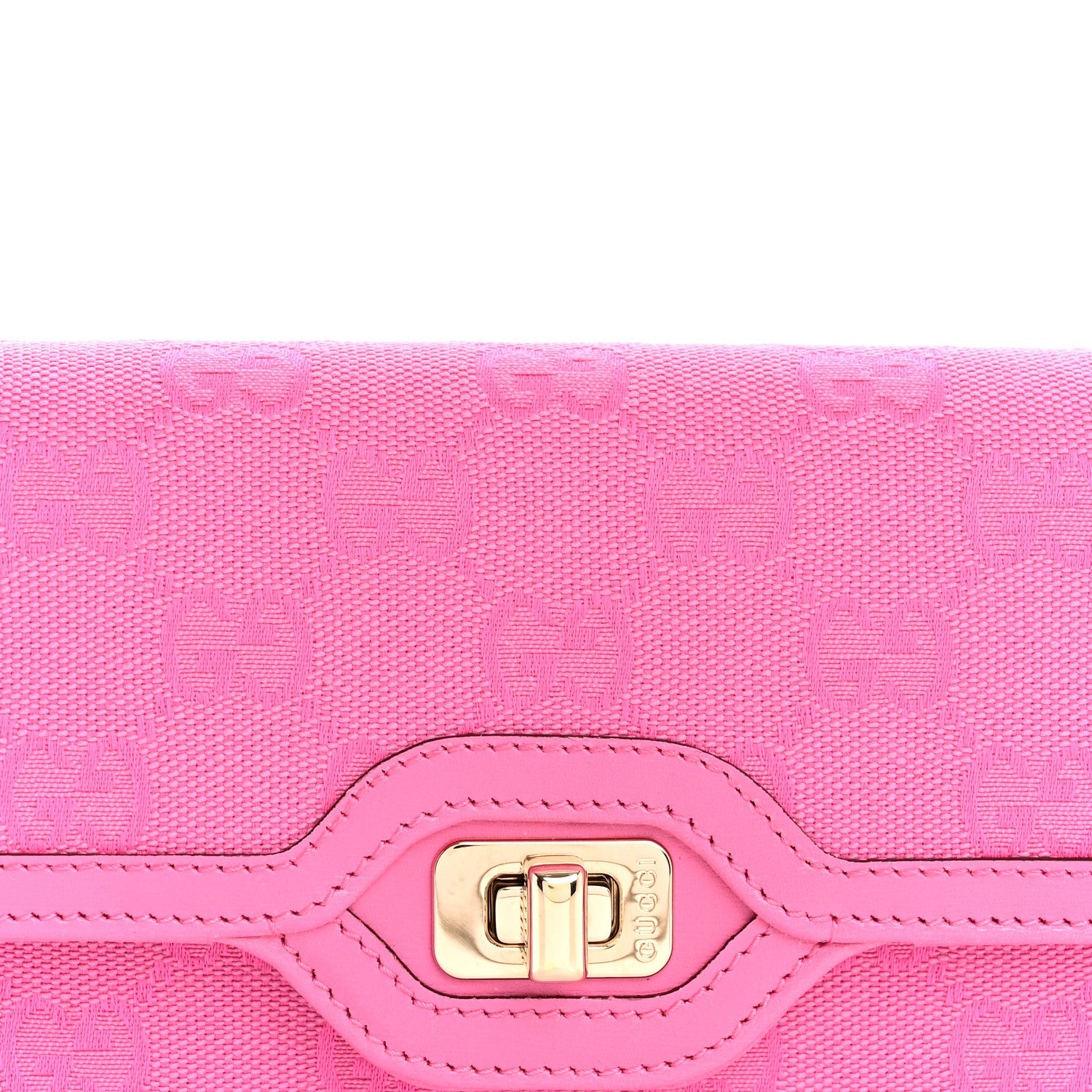 Gucci GG Monogram Scratch Lux Calfskin Mini Luce Shoulder Bag Rose Dark Blossom