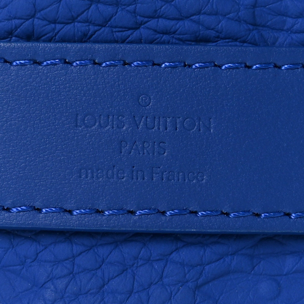 Louis Vuitton Monogram Taurillon Keepall Bandouliere 25 Racing Blue