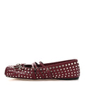 Gucci Nappa Carmaque Studded Horsebit Ballet Flats 39 Rosso Ancora