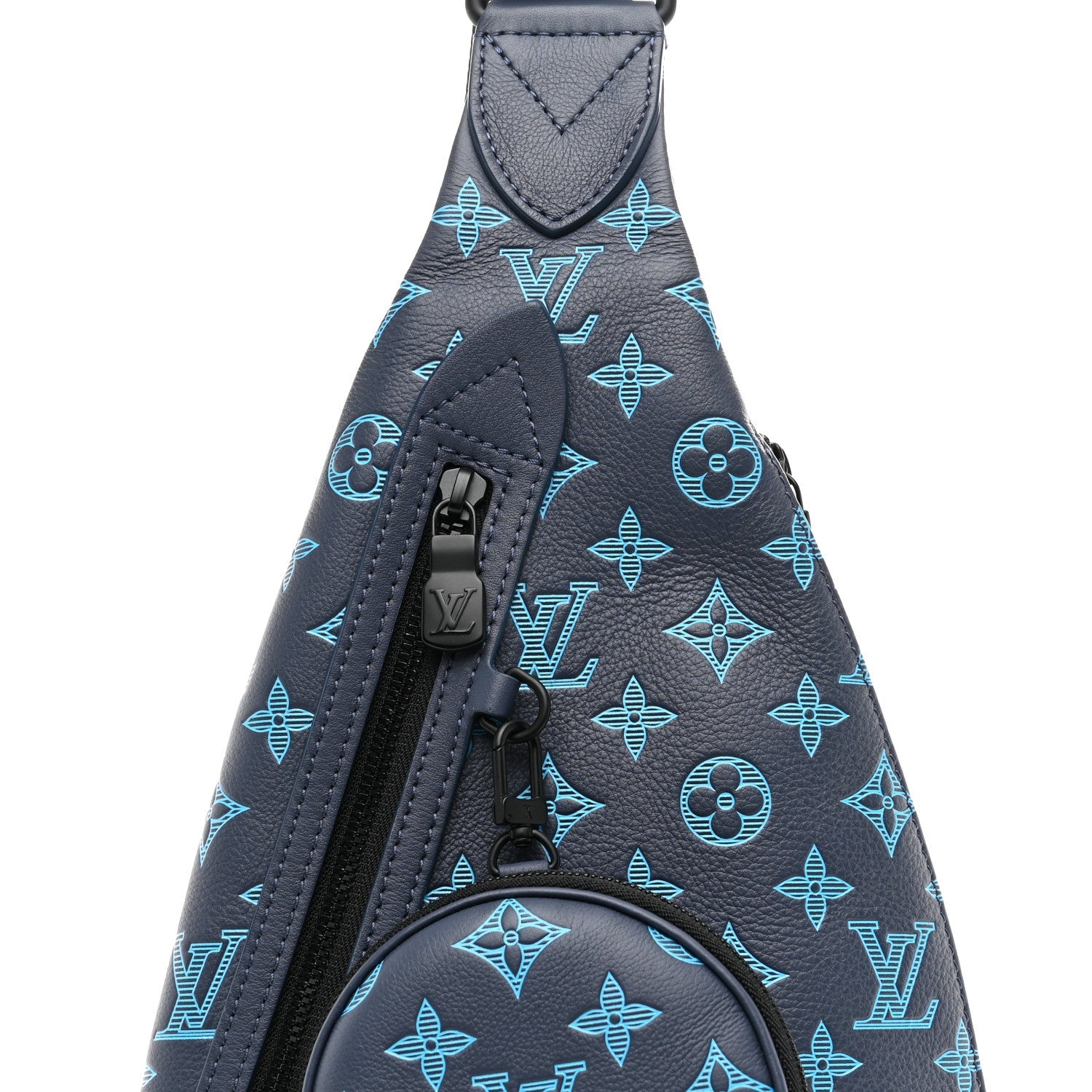 Louis Vuitton Monogram Shadow Duo Slingbag Navy River Blue